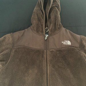 Brown Fuzzy North Face Jacket